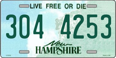 NH license plate 3044253