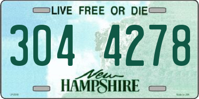 NH license plate 3044278
