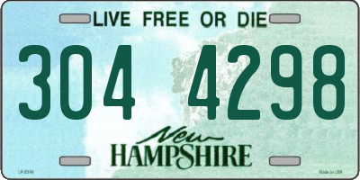 NH license plate 3044298