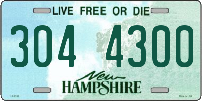 NH license plate 3044300
