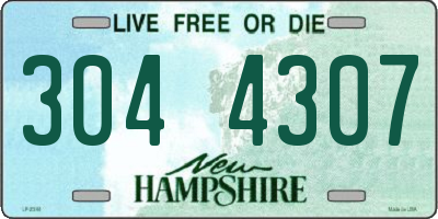 NH license plate 3044307