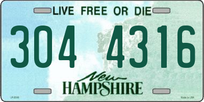 NH license plate 3044316