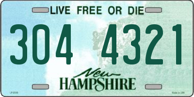 NH license plate 3044321