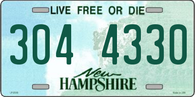 NH license plate 3044330