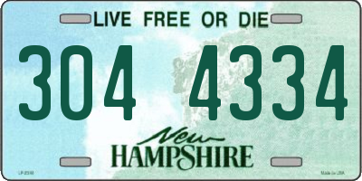 NH license plate 3044334