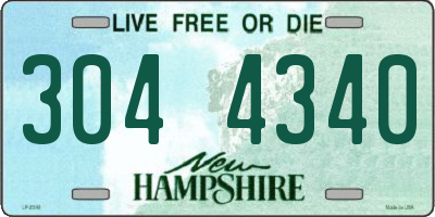 NH license plate 3044340