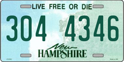 NH license plate 3044346