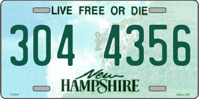 NH license plate 3044356