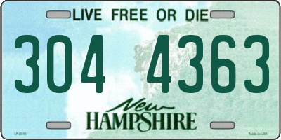 NH license plate 3044363