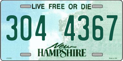 NH license plate 3044367
