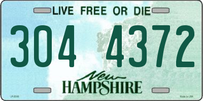 NH license plate 3044372