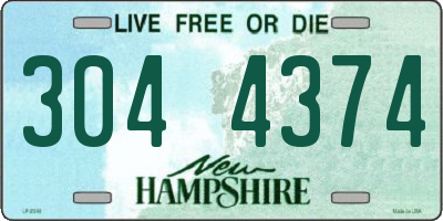 NH license plate 3044374