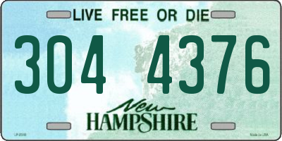 NH license plate 3044376