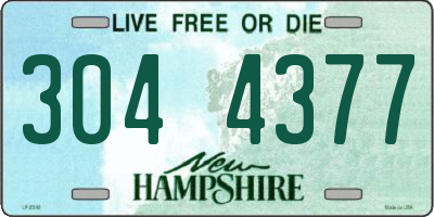 NH license plate 3044377