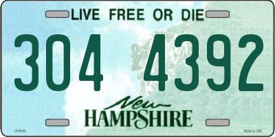 NH license plate 3044392