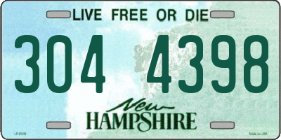 NH license plate 3044398