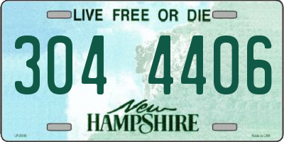 NH license plate 3044406