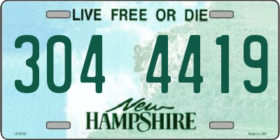 NH license plate 3044419
