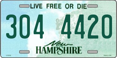 NH license plate 3044420