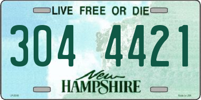 NH license plate 3044421