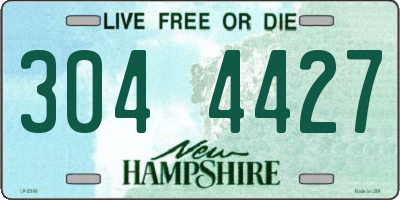 NH license plate 3044427
