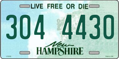NH license plate 3044430