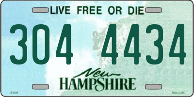 NH license plate 3044434