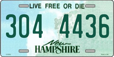 NH license plate 3044436