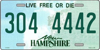 NH license plate 3044442
