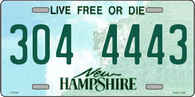 NH license plate 3044443