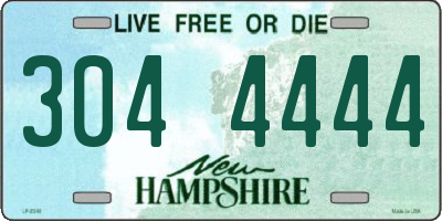 NH license plate 3044444
