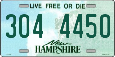NH license plate 3044450