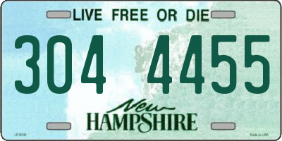 NH license plate 3044455