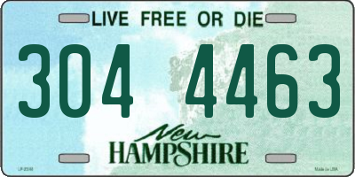 NH license plate 3044463