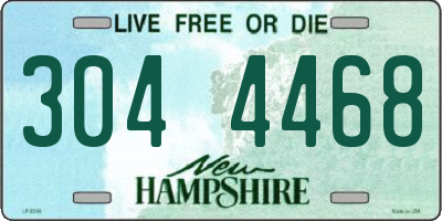 NH license plate 3044468