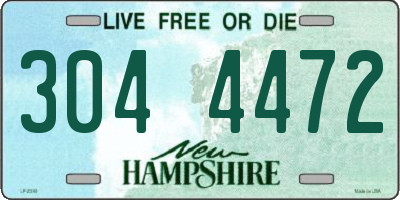 NH license plate 3044472