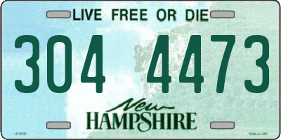 NH license plate 3044473