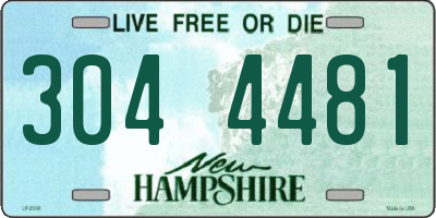 NH license plate 3044481
