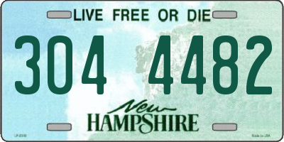 NH license plate 3044482