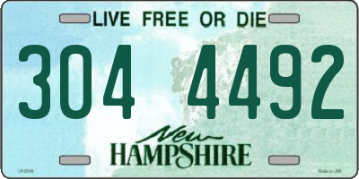 NH license plate 3044492