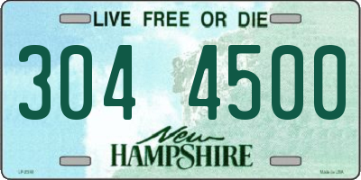 NH license plate 3044500