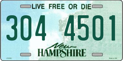 NH license plate 3044501
