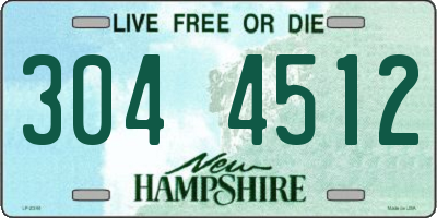 NH license plate 3044512