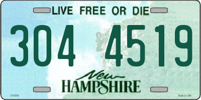 NH license plate 3044519