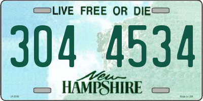 NH license plate 3044534