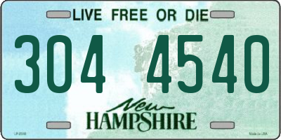 NH license plate 3044540