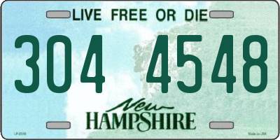 NH license plate 3044548