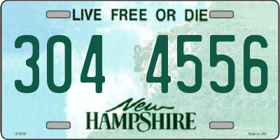 NH license plate 3044556