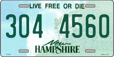 NH license plate 3044560