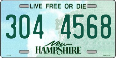 NH license plate 3044568